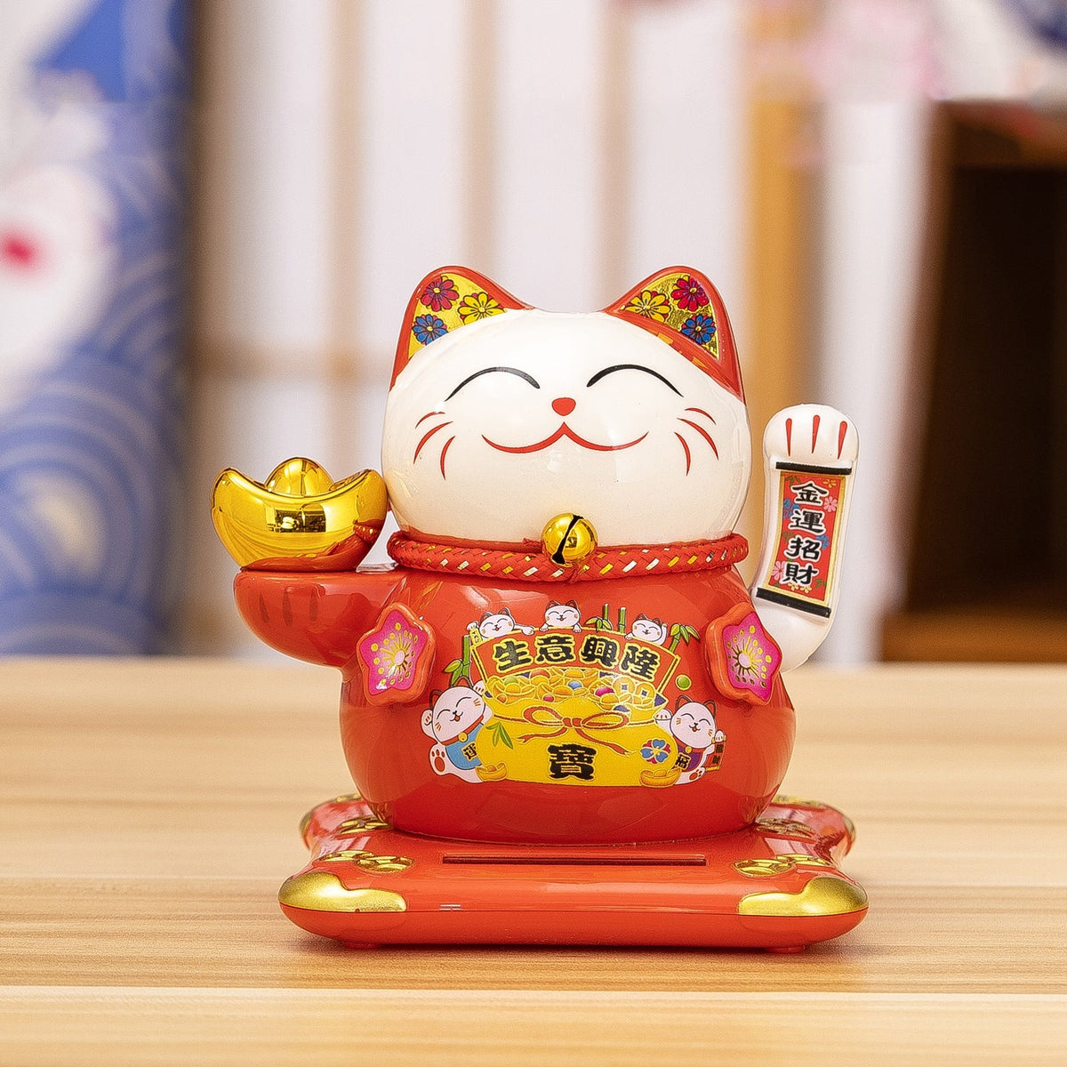 White Ceramic Maneki-neko (Lucky Cat)