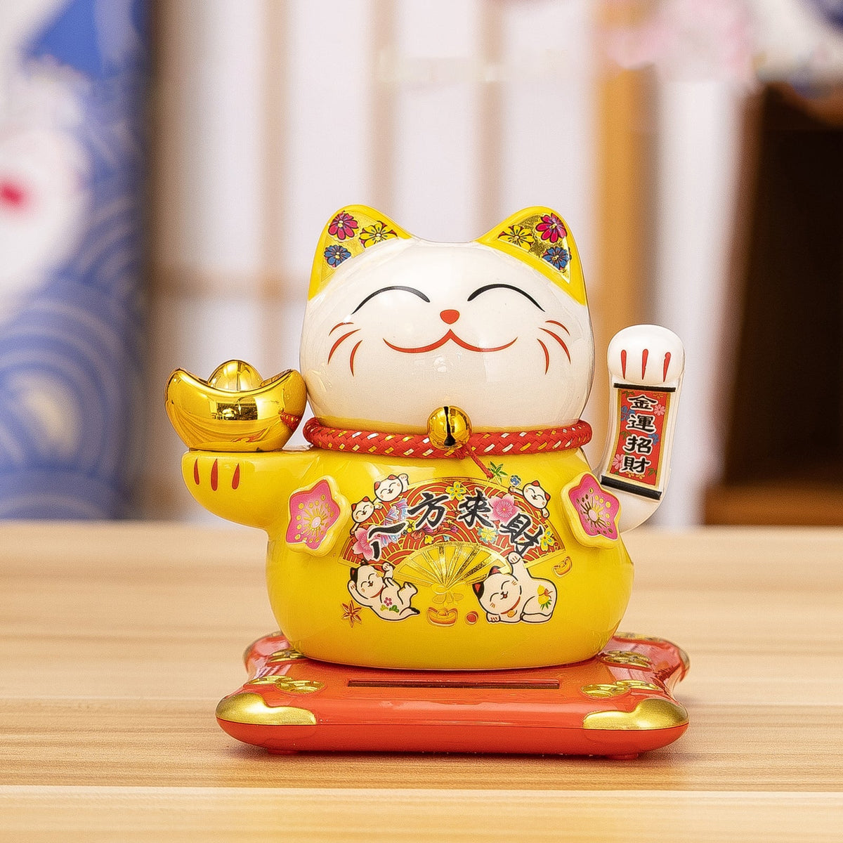 White Ceramic Maneki-neko (Lucky Cat)