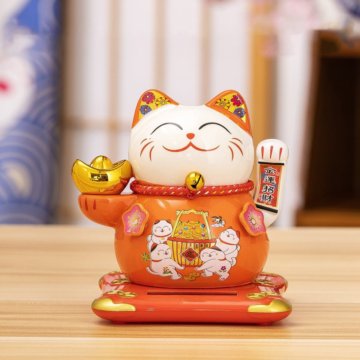 White Ceramic Maneki-neko (Lucky Cat)