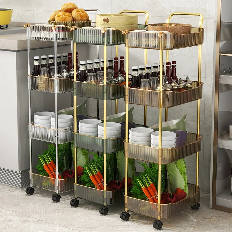 Trolley Wheel Cart Storage Rack Shelves Shelf