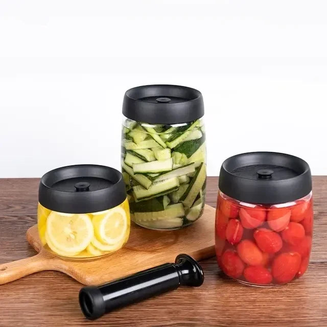Airtight Pumpable Storage Vacuum Borosilicate Glass Container