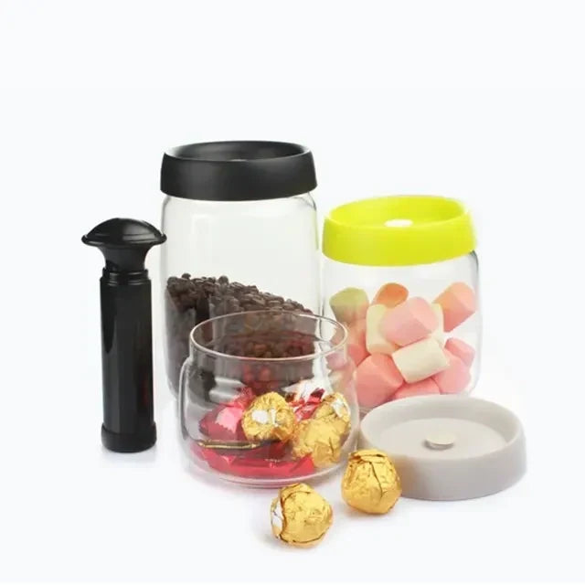 Airtight Pumpable Storage Vacuum Borosilicate Glass Container