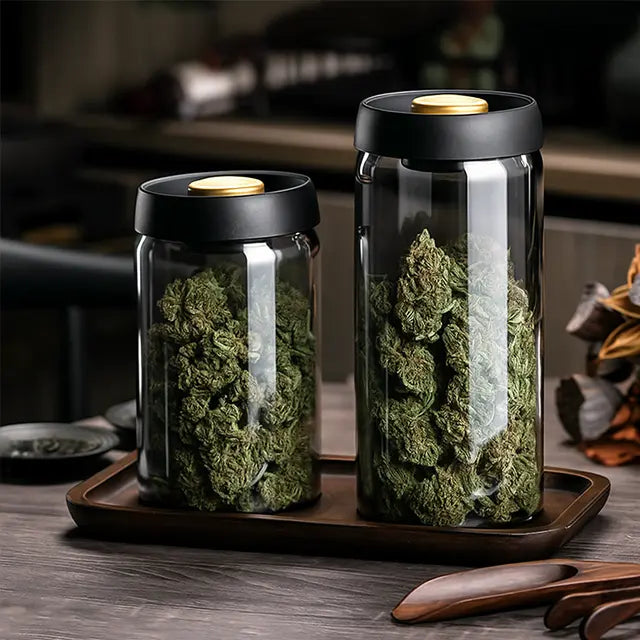 Airtight food storage vacuum glass vacuum jar