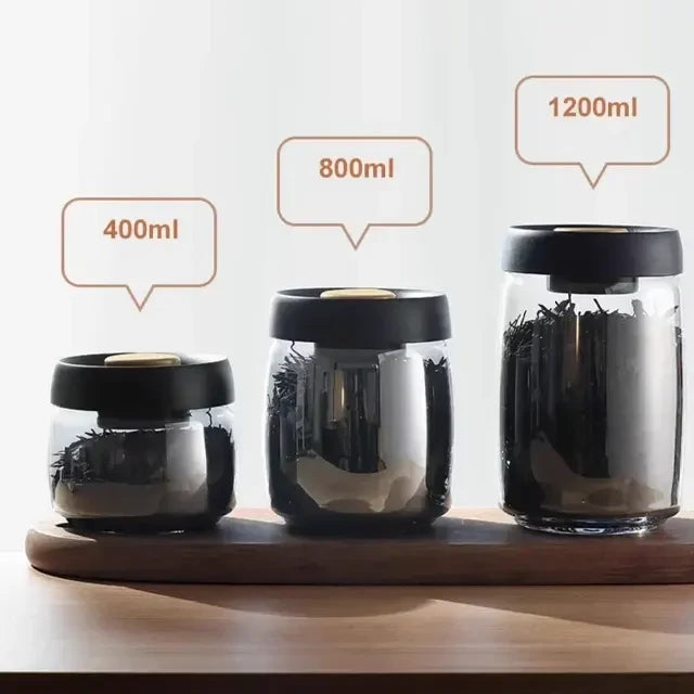 Airtight food storage vacuum glass vacuum jar