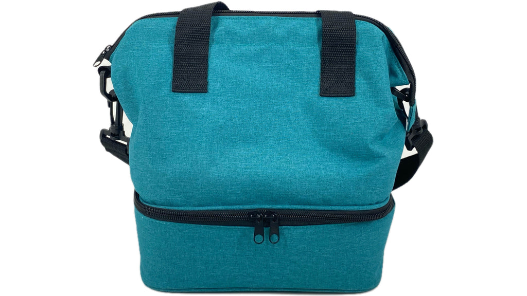 Double-Deck Cooler Bag Multiple Color Cationic Fabric Shoulder