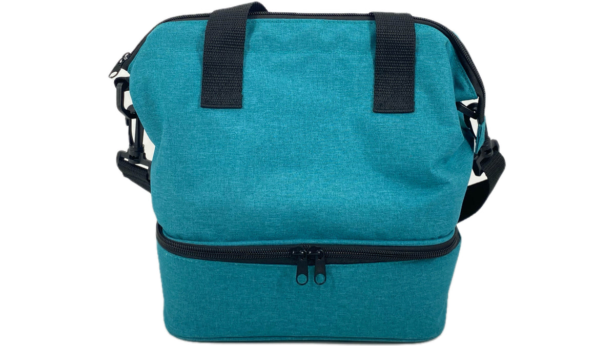 Double-Deck Cooler Bag Multiple Color Cationic Fabric Shoulder