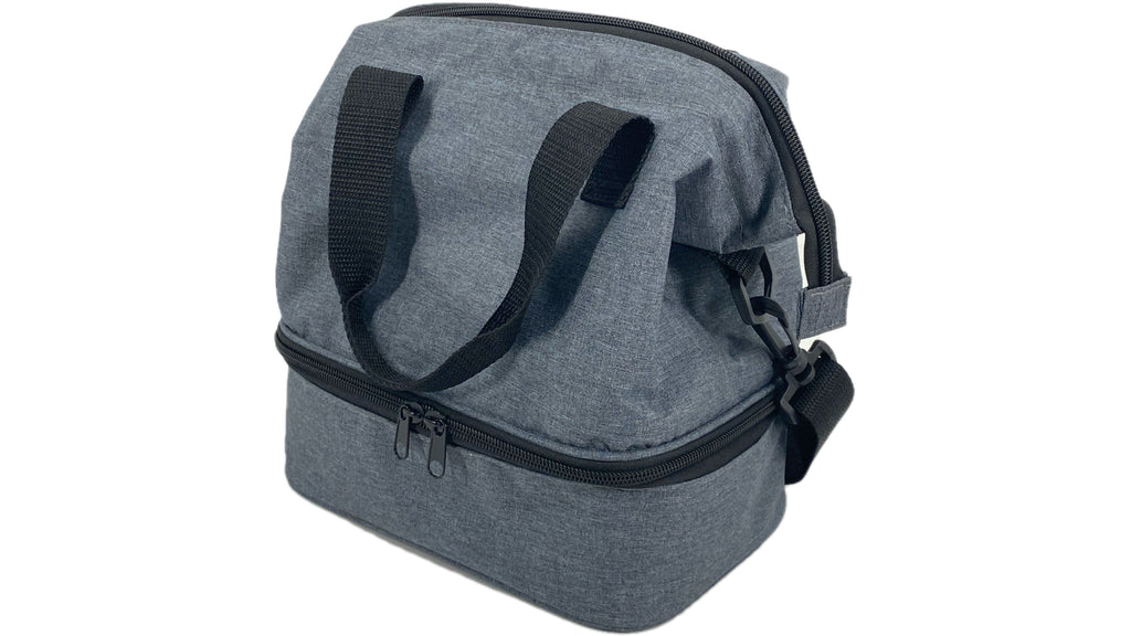 Double-Deck Cooler Bag Multiple Color Cationic Fabric Shoulder