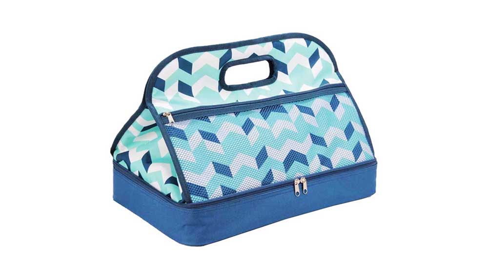 Double Deck Casserole Carrier Bag with Mesh Pocket