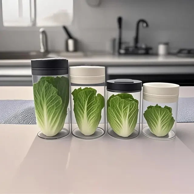 Storage Matte Glass Vacuum Canisters