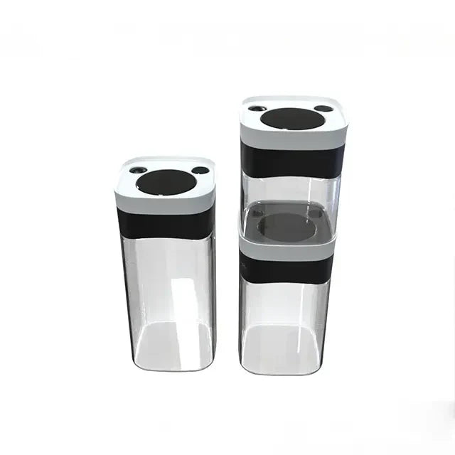 Glass Round Airtight Vacuum Canister