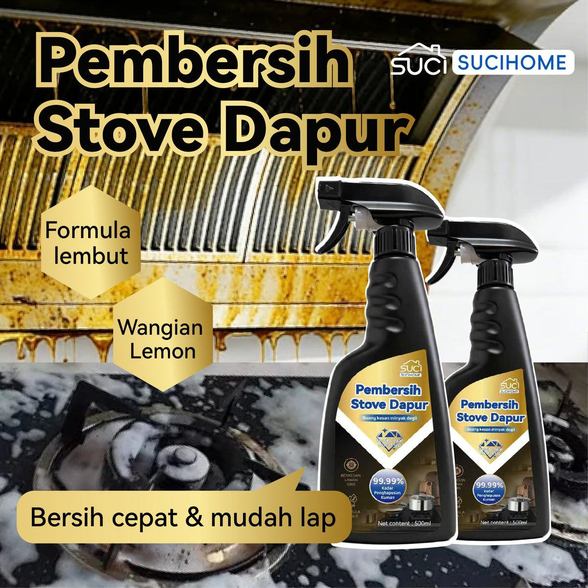 Heavy Duty Kitchen Stove Cleaner Spray