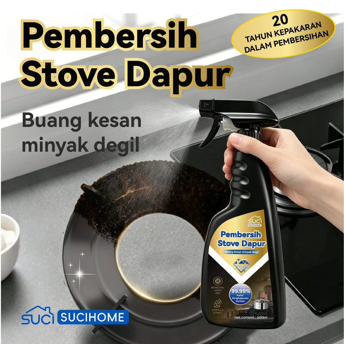 Heavy Duty Kitchen Stove Cleaner Spray