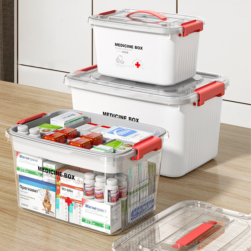 Medicine Large Capacity Plastic Transparent Box