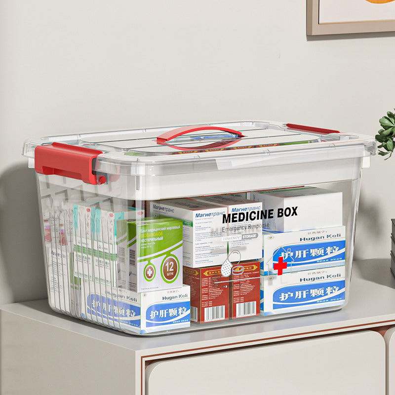 Medicine Large Capacity Plastic Transparent Box