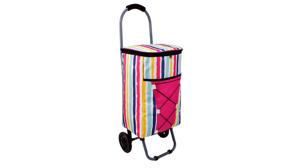 Picnic Cooler Bag Foldable Rolling Thermal Trolley