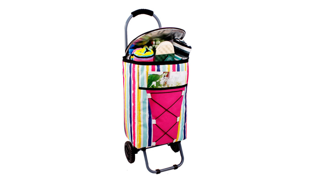 Picnic Cooler Bag Foldable Rolling Thermal Trolley