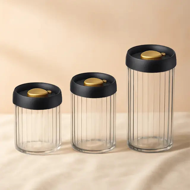 Ripple Vacuum Borosilicate Glass Sealed Jar