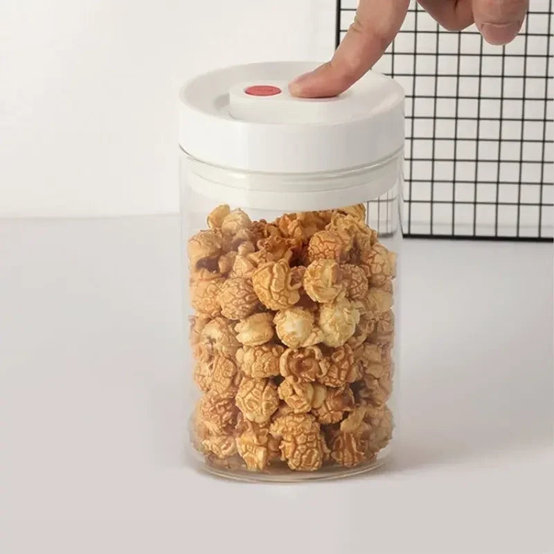 1.0L Round Glass Fridge Vacuum Food Container