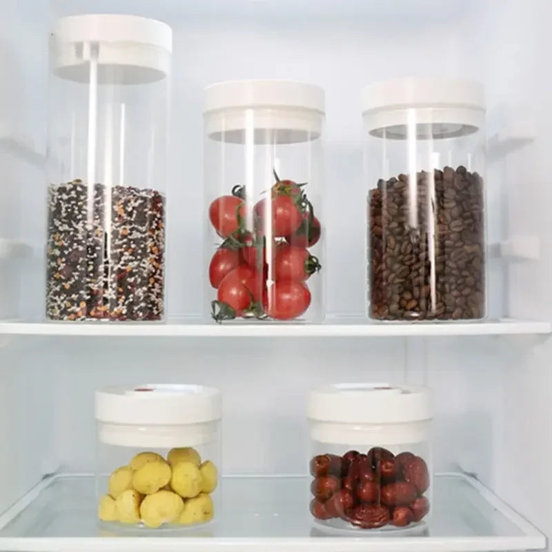 1.0L Round Glass Fridge Vacuum Food Container