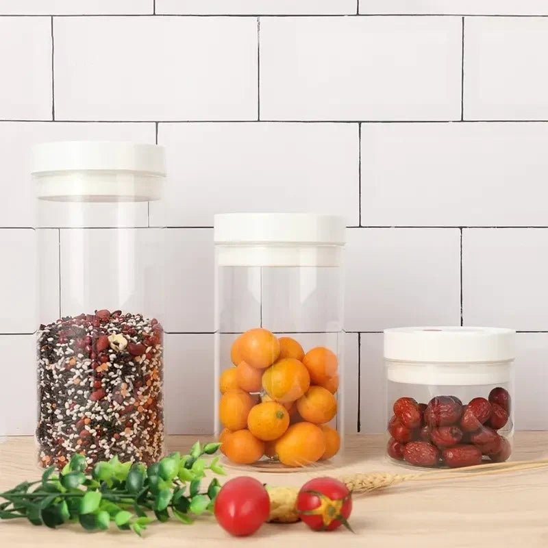 1.0L Round Glass Fridge Vacuum Food Container
