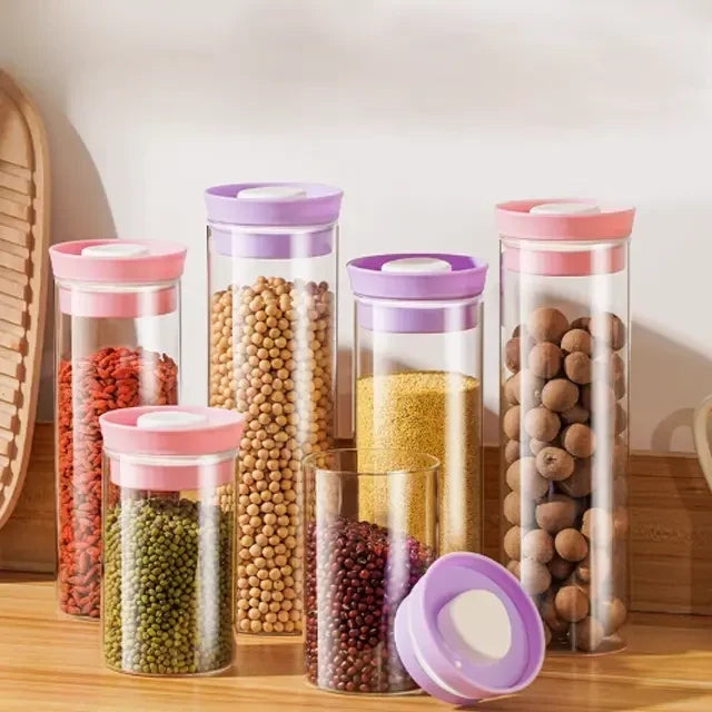 1.2 L Round Glass Vacuum Food Container