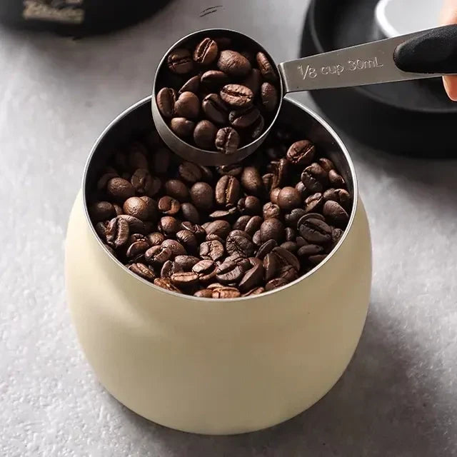 Sealed Cream Jar Stainless Steel Vacuum Coffee Beans Canister
