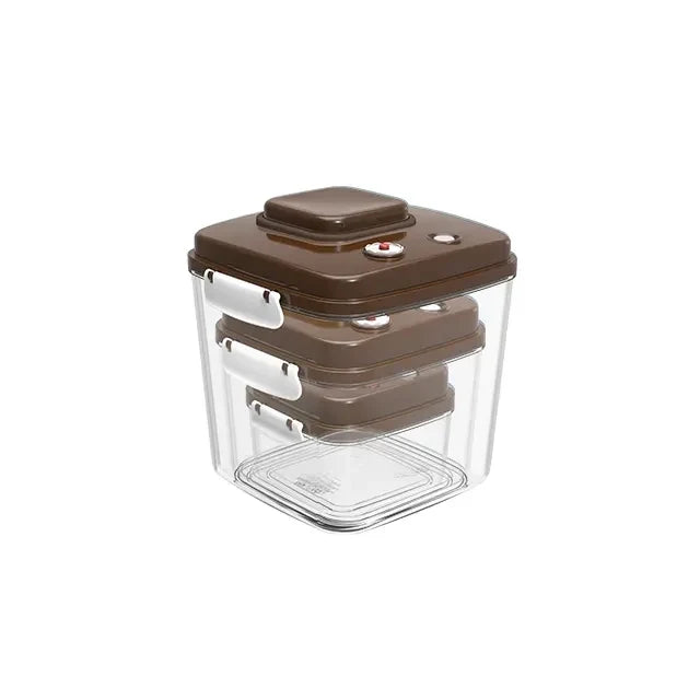 Square Plastic Container Vacuum Canisters Set