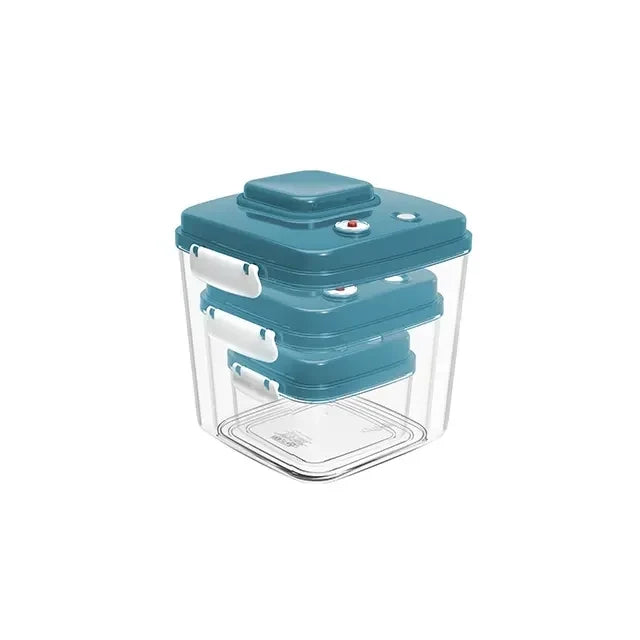 Square Plastic Container Vacuum Canisters Set