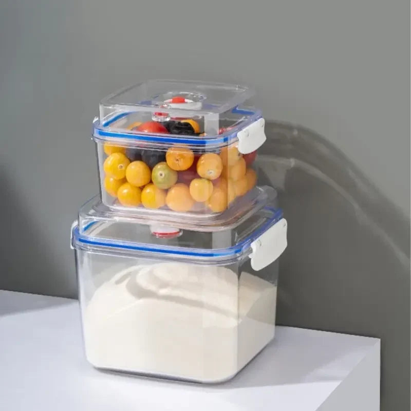 Square Pumpable Storage Locking Canisters Set
