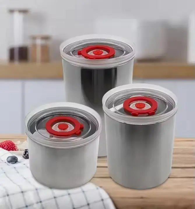 Stainless Steel Vacuum Airtight Canister with Pump