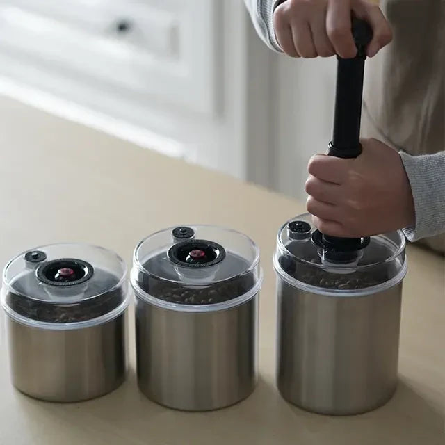 Stainless Steel Vacuum Airtight Canister with Pump
