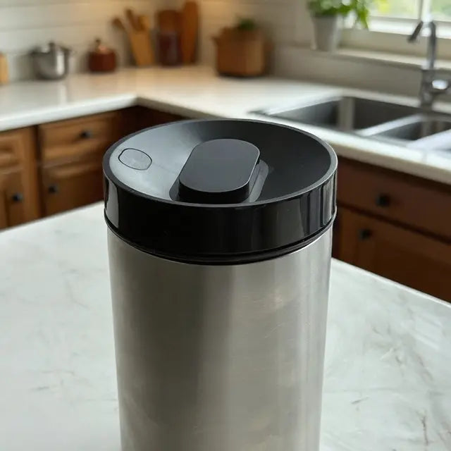 Stainless Steel Vacuum Storage Jar Separate Release Button