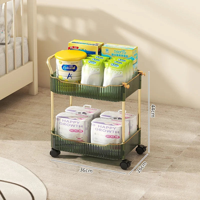 Trolley Wheel Cart & Storage Rack Organizer Closet