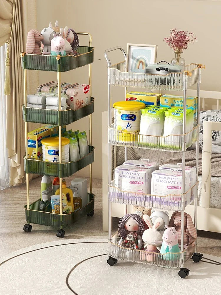 Trolley Wheel Cart & Storage Rack Organizer Closet