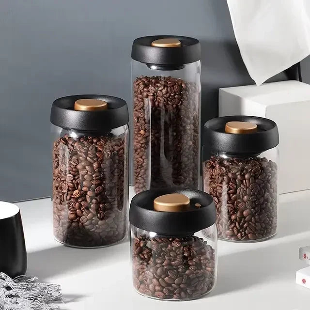 Vacuum Coffee Canisters with Airtight Lids