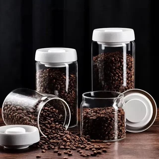 Vacuum Coffee Canisters with Airtight Lids