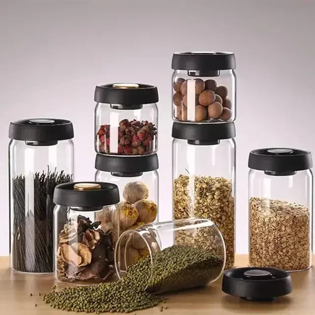 Vacuum Coffee Canisters with Airtight Lids