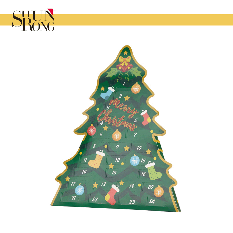 Christmas tree shaped advent calendar