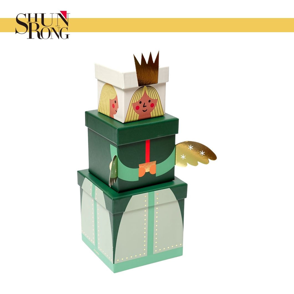 Custom christmas themed stack gifting box