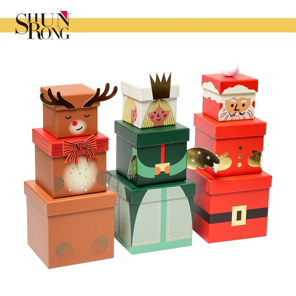 Custom christmas themed stack gifting box
