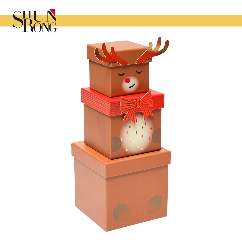 Custom christmas themed stack gifting box