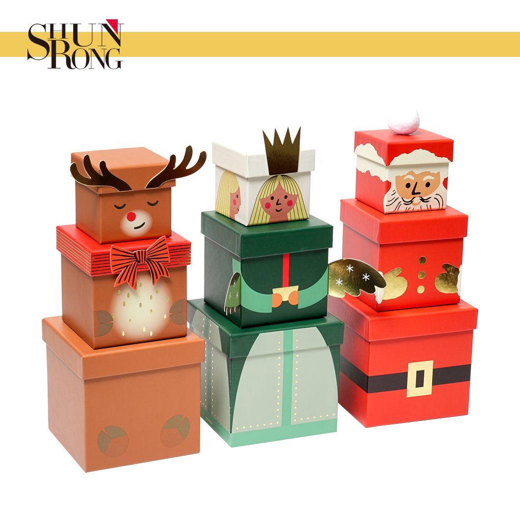 Custom christmas themed stack gifting box