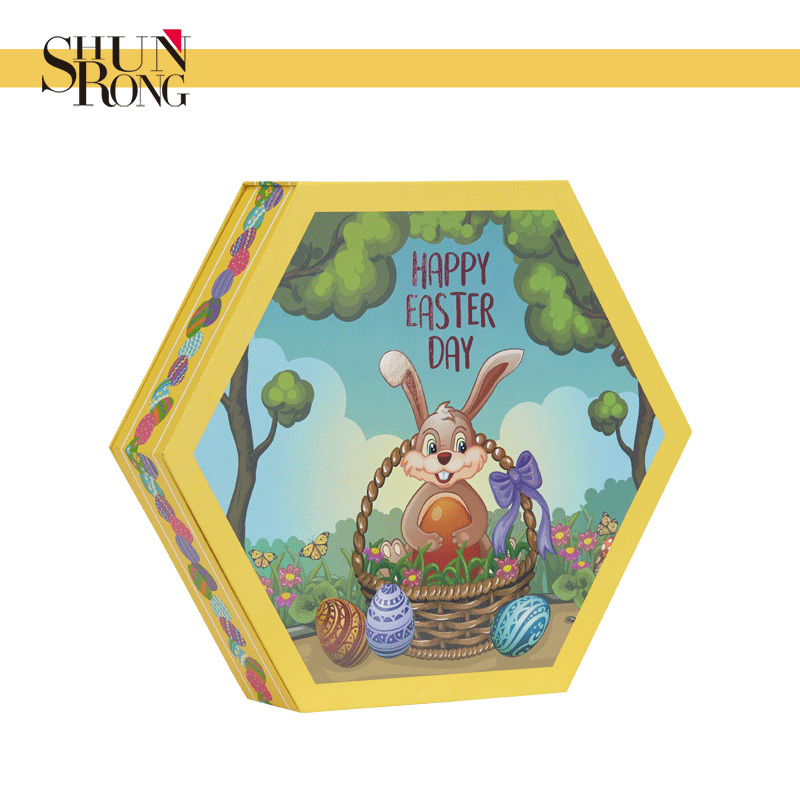Easter themed empty gift packaging box