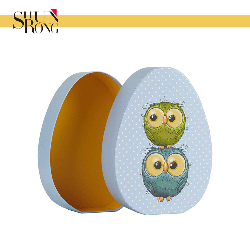 Egg shaped base box with lid